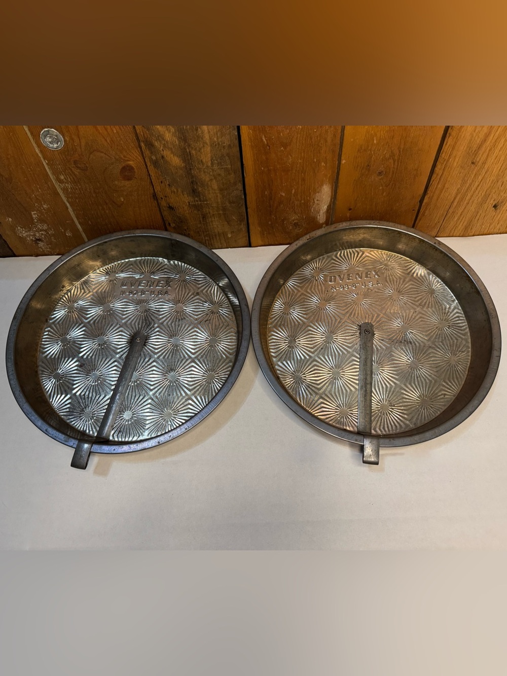 Vintage Ovenex Pie Plate Starburst Pattern